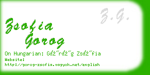 zsofia gorog business card